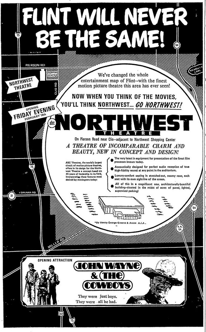 Northwest Theatre - 1972 Opening Ad